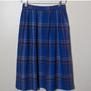 Vintage Pendleton Wool Midi Skirt Made In USA 100% Virgin Wool 6 Petite Classic
